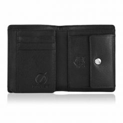 Skórzany Portfel Męski Brødrene G-06L RFID Czarny. Czarne portfele Brødrene, bez wzorów, ze skóry. Za 69.00 zł.