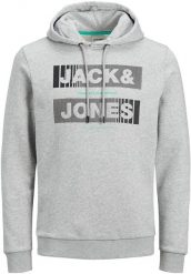 Męska bluza z kapturem Jack & Jones szara. Szare bluzy z kapturem Jack&Jones, na lato, m, bez wzorów, z bawełny, z kapturem. Za 210.99 zł.