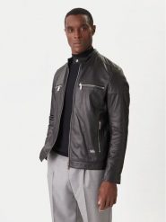 KARL LAGERFELD Kurtka skórzana 555022 554421 Czarny Slim Fit. Czarne kurtki KARL LAGERFELD, m, bez wzorów, ze skóry, bez kaptura. Za 2,479.00 zł.