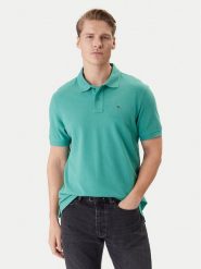 Tommy Jeans Polo DM0DM22711 Zielony Regular Fit. Zielone koszulki polo Tommy Jeans, m, bez wzorów, z bawełny, bez kołnierzyka, bez ramiączek. Za 289.99 zł.