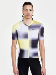 Craft Koszulka kolarska "ADV Aero" w kolorze żółto-czarnym rozmiar: XL. Czarne t-shirty sportowe Craft, bez wzorów, z materiału, bez ramiączek, rowerowe. Za 128.55 zł.