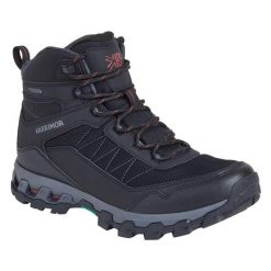Buty trekkingowe męskie Karrimor Exmoor Mid. Czarne trekkingi Karrimor, bez wzorów, z materiału, za kostkę, bez zapięcia. Za 413.99 zł.