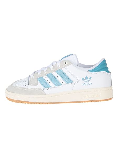 Adidas Skórzane sneakersy "Centennial 85" w kolorze biało-niebiesko-beżowym rozmiar: 43 1/3. Białe buty sportowe casual Adidas, bez wzorów, bez zapięcia. Za 121.35 zł.