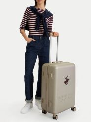 Beverly Hills Polo Club Walizka średnia CEO-BHPC-M-003-08-BEIGE Beżowy. Brązowe walizki Beverly Hills Polo Club, bez wzorów, z tworzywa sztucznego, średnie. Za 359.99 zł.