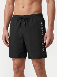 Armani Exchange Szorty kąpielowe XM000835 AF22573 UC001 Czarny Regular Fit. Czarne kąpielówki Armani Exchange, m, bez wzorów, z syntetyku. Za 319.99 zł.