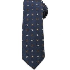 Stylowy Krawat Męski w Grochy i Kwiatki- Chattier- 6,5cm- Kolorowy. Niebieskie krawaty i muchy Chattier, bez wzorów, z tkaniny. Za 49.00 zł.