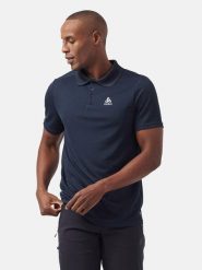 Odlo Funkcyjna koszulka polo "F-Dry" w kolorze granatowym rozmiar: L. Niebieskie koszulki polo sportowe ODLO, l, bez wzorów, z materiału, bez kołnierzyka, bez ramiączek, outdoorowe. Za 170.87 zł.