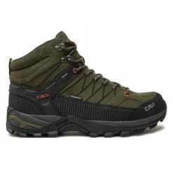Buty trekkingowe dla mężczyzn CMP Rigel MID. Zielone trekkingi CMP, bez wzorów, z zamszu, bez zapięcia. Za 429.99 zł.