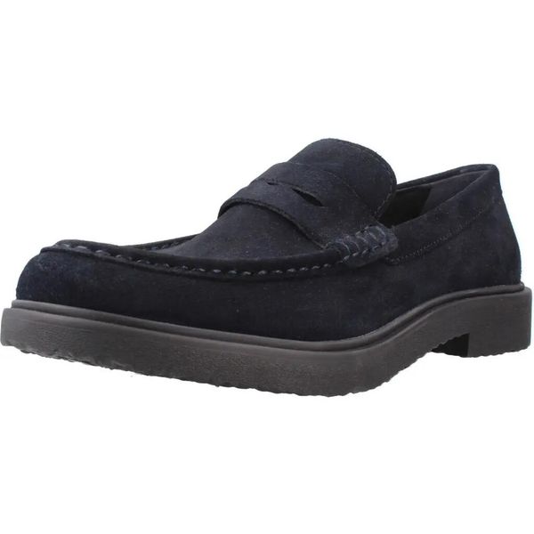 Buty GEOX U56H9C 00022 Niebieski. Niebieskie buty turystyczne Geox, bez wzorów, ze skóry, bez zapięcia, na fitness i siłownię. Za 328.99 zł.