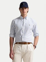 Polo Ralph Lauren Koszula 710906622001 Niebieski Custom Fit. Niebieskie koszule Polo Ralph Lauren, m, bez wzorów, z bawełny, bez kołnierzyka, bez ramiączek. Za 499.99 zł.