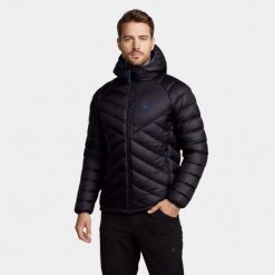 Kurtka męska puchowa Alpinus Oronaye. Czarne kurtki Alpinus, m, bez wzorów, z materiału, z kapturem. Za 699.00 zł.