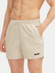 Calvin Klein Swimwear Szorty kąpielowe KM0KM01120 Beżowy Regular Fit. Brązowe kąpielówki Calvin Klein Swimwear, m, bez wzorów, z syntetyku. Za 159.99 zł.