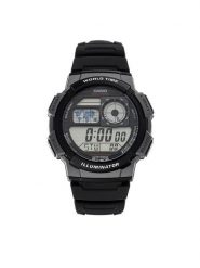 Casio Zegarek AE-1000W-1BVEF Czarny. Czarne, cyfrowe zegarki Casio. Za 199.99 zł.