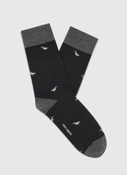 PAKO LORENTE - Czarne skarpety w kaczki. Czarne skarpety Pako Lorente, bez wzorów. Za 39.99 zł.