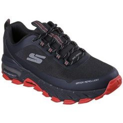 Buty sportowe męskie Skechers Max Protect promote Track. Czarne buty turystyczne Skechers, bez wzorów, z materiału, bez zapięcia, trekkingowe. Za 379.99 zł.