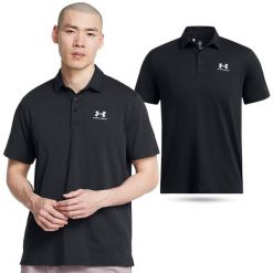 Koszulka polo męska Under Armour UA Icon. Czarne koszulki polo Under Armour, m, bez wzorów, bez kołnierzyka, bez ramiączek. Za 189.00 zł.
