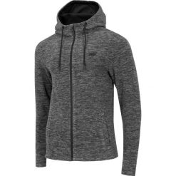 Polar męski PLM301 - średni szary melanż. Szare bluzy z polaru 4F, m, bez wzorów, z dzianiny, z kapturem. Za 129.99 zł.