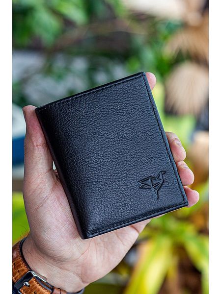 BAGmori Skórzany portfel w kolorze czarnym - 8 x 10 x 2 cm rozmiar: onesize. Czarne portfele BAGmori, bez wzorów, z materiału. Za 86.99 zł.