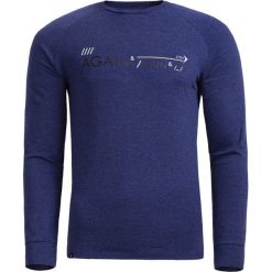 Longsleeve męski TSML600 - granatowy melanż - Outhorn. Niebieskie bluzki z długim rękawem Outhorn, m, bez wzorów, z bawełny, bez kołnierzyka, bez ramiączek. W wyprzedaży za 34.99 zł.