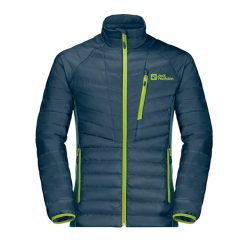 Kurtka puchowa męska Jack Wolfskin Routeburn Pro Ins. Niebieskie kurtki Jack Wolfskin, m, bez wzorów, z puchu, bez kaptura. Za 319.99 zł.