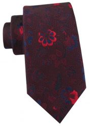 Krawat Męski - Angelo di Monti - Bordo w Kwiaty. Czerwone krawaty i muchy Angelo di Monti, bez wzorów, z tkaniny. Za 45.00 zł.