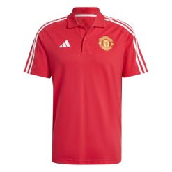 Koszulka polo męska adidas Manchester United DNA IT4164. Czerwone koszulki polo Adidas, m, bez wzorów, bez kołnierzyka, bez ramiączek, do piłki nożnej. Za 274.50 zł.