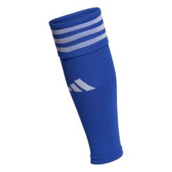 Getry Rękawy Piłkarskie dla dorosłych Adidas Team Sleeve 23. Niebieskie legginsy długie sportowe Adidas, uniwersalny, bez wzorów, z elastanu, do piłki nożnej. Za 39.90 zł.