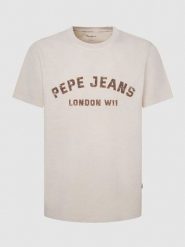 Pepe Jeans Koszulka "Aldridge" w kolorze kremowym rozmiar: S. Brązowe bezrękawniki Pepe Jeans, s, bez wzorów, z bawełny, bez kołnierzyka, bez ramiączek. Za 88.45 zł.