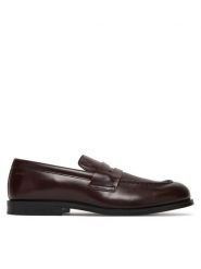 Calvin Klein Półbuty Ess Rubber Penny Loafer Pol Lth HM0HM02025 Brązowy. Brązowe eleganckie półbuty CALVIN KLEIN, bez wzorów, ze skóry, bez obcasa, bez zapięcia. Za 569.99 zł.
