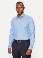 Calvin Klein Koszula K10K112946 Niebieski Slim Fit. Niebieskie koszule CALVIN KLEIN, m, bez wzorów, z bawełny, bez kołnierzyka, bez ramiączek. Za 239.99 zł.