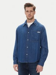 Calvin Klein Jeans Koszula jeansowa J30J327509 Granatowy Regular Fit. Niebieskie koszule Calvin Klein Jeans, m, bez wzorów, z bawełny, bez kołnierzyka, bez ramiączek. Za 349.99 zł.