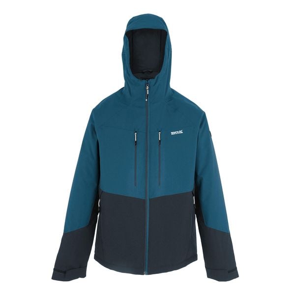 Męska Kurtka Ocieplana Highton Stretch Padded Jacket. Niebieskie kurtki Regatta, m, bez wzorów, z puchu, bez kaptura. Za 245.99 zł.