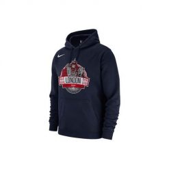 Bluza sportowa męska Nike Nba Global Games Washington Wizards. Niebieskie bluzy z kapturem Nike, m, bez wzorów, z kapturem. Za 366.00 zł.