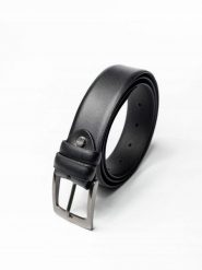 Pasek skórzany Rovicky [D] BOM-01-D1 czarny. Czarne paski ROVICKY, bez wzorów, ze skóry, klasyczne. Za 35.99 zł.