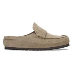 Birkenstock Naples Wrapped LEVE Taupe Klapki męskie. Szare klapki Birkenstock, z zamszu. Za 719.00 zł.