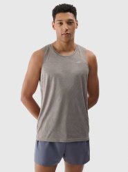 4F Top sportowy w kolorze szarym rozmiar: M. Szare t-shirty sportowe 4F, bez wzorów, z materiału, bez ramiączek, outdoorowe. Za 70.74 zł.