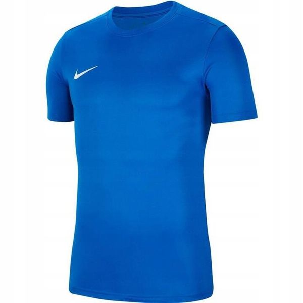 Koszulka do piłki nożnej męska Nike Dry Park VII Dri-Fit. Niebieskie t-shirty sportowe Nike, bez wzorów, bez ramiączek, do piłki nożnej. Za 72.99 zł.