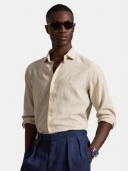 Polo Ralph Lauren Koszula 710B16700007 Beżowy jasny Regular Fit. Brązowe koszule Polo Ralph Lauren, m, bez wzorów, z bawełny, bez kołnierzyka, bez ramiączek. Za 696.99 zł.