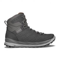 Buty trekkingowe męskie Lowa Malta Mid Gtx. Szare trekkingi Lowa, bez wzorów, z materiału, za kostkę, bez zapięcia. Za 771.00 zł.