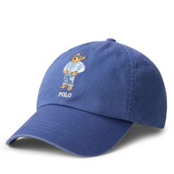 Czapka z daszkiem Polo Ralph Lauren. Niebieskie czapki z daszkiem Polo Ralph Lauren, bez wzorów. Za 479.99 zł.