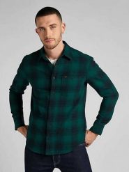 Lee Koszula - Regular fit - w kolorze zielono-czarnym rozmiar: S. Czarne koszule Lee, s, bez wzorów, bez kołnierzyka, bez ramiączek. Za 177.45 zł.