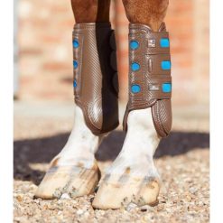 Zamknięte przednie getry dla koni Premier Equine Carbon Tech Air Cooled. Brązowe legginsy długie sportowe PREMIER EQUINE, l, bez wzorów, do jazdy konnej. Za 480.00 zł.