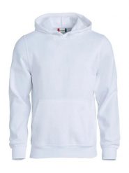 Clique Basic Hoody Junior – bluza z kapturem biała, materiał anti-pilling –. Białe bluzy z kapturem CLIQUE, bez wzorów, z bawełny, z kapturem. Za 144.85 zł.