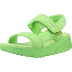 Sandały SKECHERS UNO LITE SANDAL SUNNY STAND Zielony. Zielone sandały Skechers, z materiału, bez zapięcia. Za 168.55 zł.