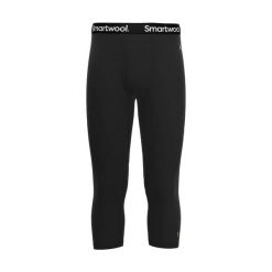 Klasyczne termiczne legginsy 3/4 z wełny merino Smartwool. Czarne legginsy długie sportowe Smartwool, z aplikacjami, ze skóry, bez obcasa, na płaskiej podeszwie, bez zapięcia. Za 354.56 zł.