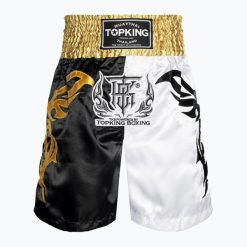 Spodenki treningowe Top King Kickboxing. Czarne krótkie spodenki sportowe TOP KING, bez wzorów. Za 279.99 zł.