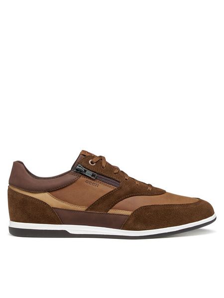 Geox Sneakersy U Renan U654GA 02285 C6NS6 Brązowy. Brązowe buty sportowe casual Geox, bez wzorów, ze skóry, bez zapięcia. Za 343.99 zł.