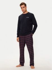 Tommy Hilfiger Piżama UM0UM03360 Granatowy Regular Fit. Niebieskie piżamy Tommy Hilfiger, m, bez wzorów, z bawełny, bez ramiączek. Za 289.99 zł.