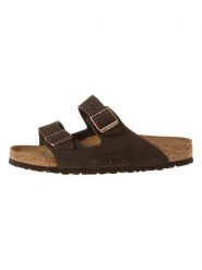 Birkenstock Skórzane klapki "Arizona" w kolorze brązowym rozmiar: 40. Brązowe klapki Birkenstock, ze skóry. Za 424.65 zł.
