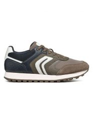 Geox Sneakersy w kolorze granatowo-szarobrązowym rozmiar: 40. Brązowe buty sportowe casual Geox, bez wzorów, z materiału, bez zapięcia. Za 175.67 zł.